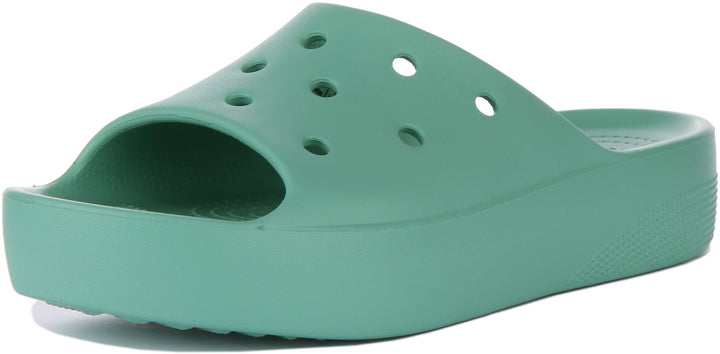 Crocs Classic Platform Sandalias para mujer en menta