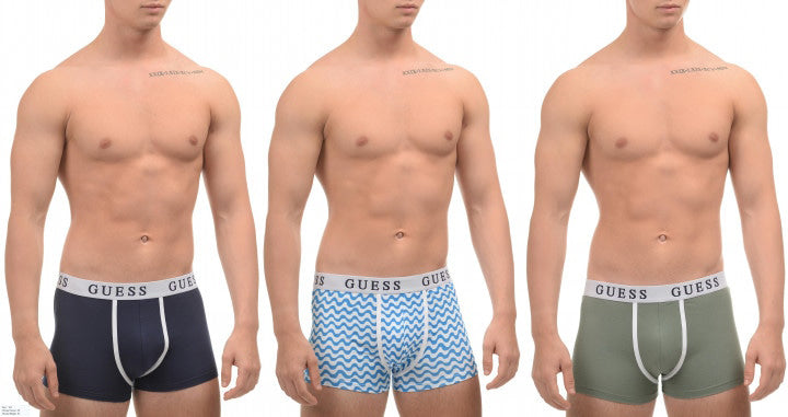 Guess Men's 3 Pack Boxers In Multicolour