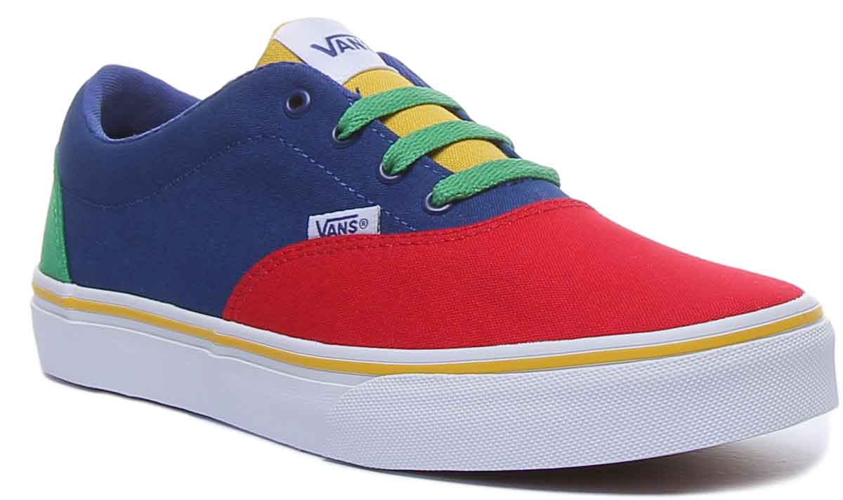 Yellow blue sale red vans