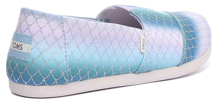 Toms Imprimé multicolore irisé de sirène chausson classique de chaussures pour femmes