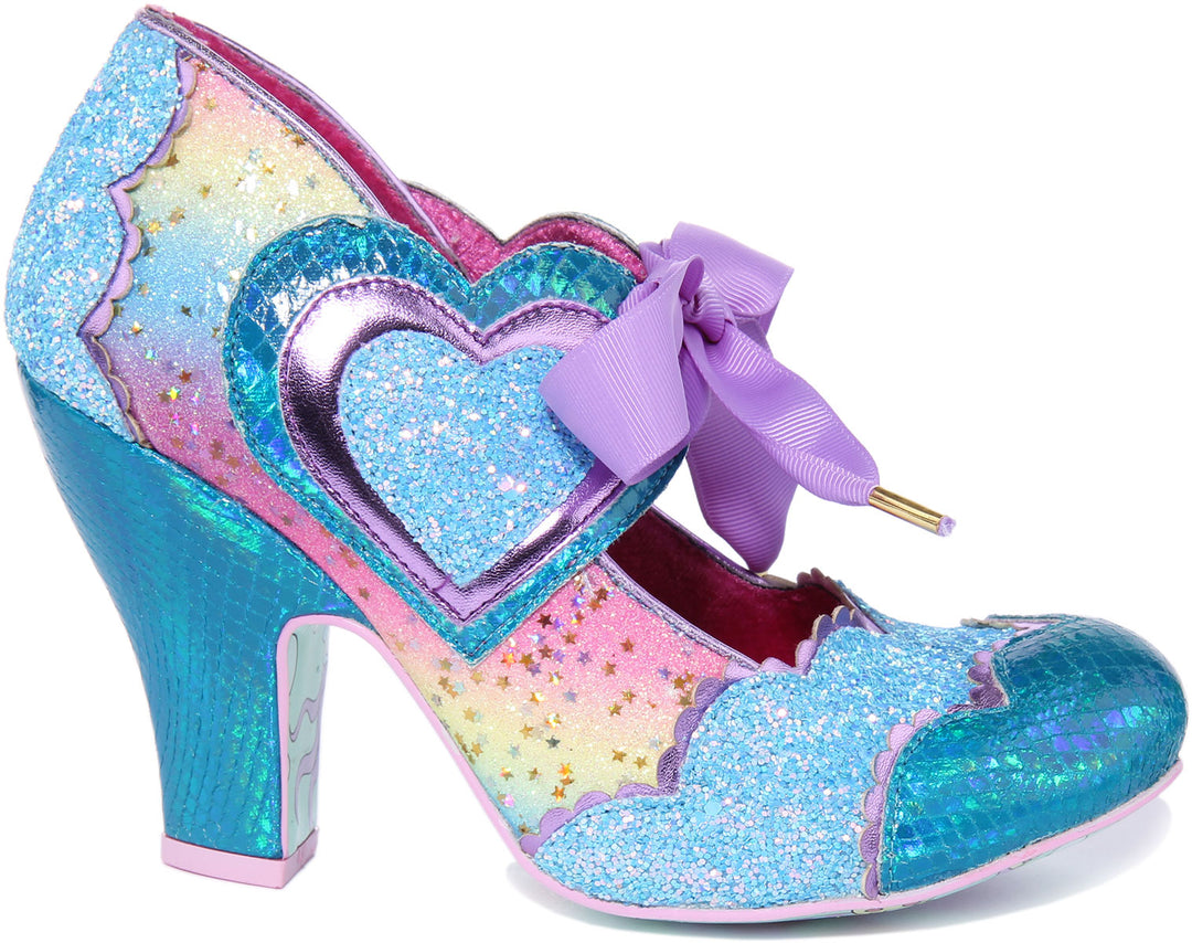 Irregular Choice Right On Zapatos de tacón alto estilo Mary Jane para mujer en multicolor