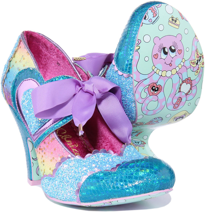 Irregular Choice Right On Chaussures à talons hauts style Mary Jane pour femmes en multicolore