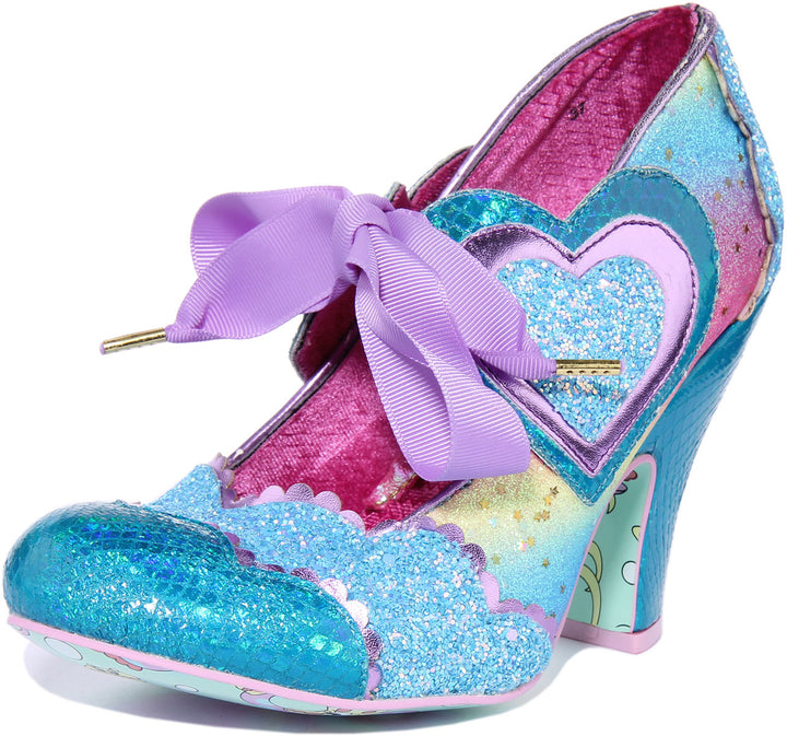 Irregular Choice Right On Zapatos de tacón alto estilo Mary Jane para mujer en multicolor
