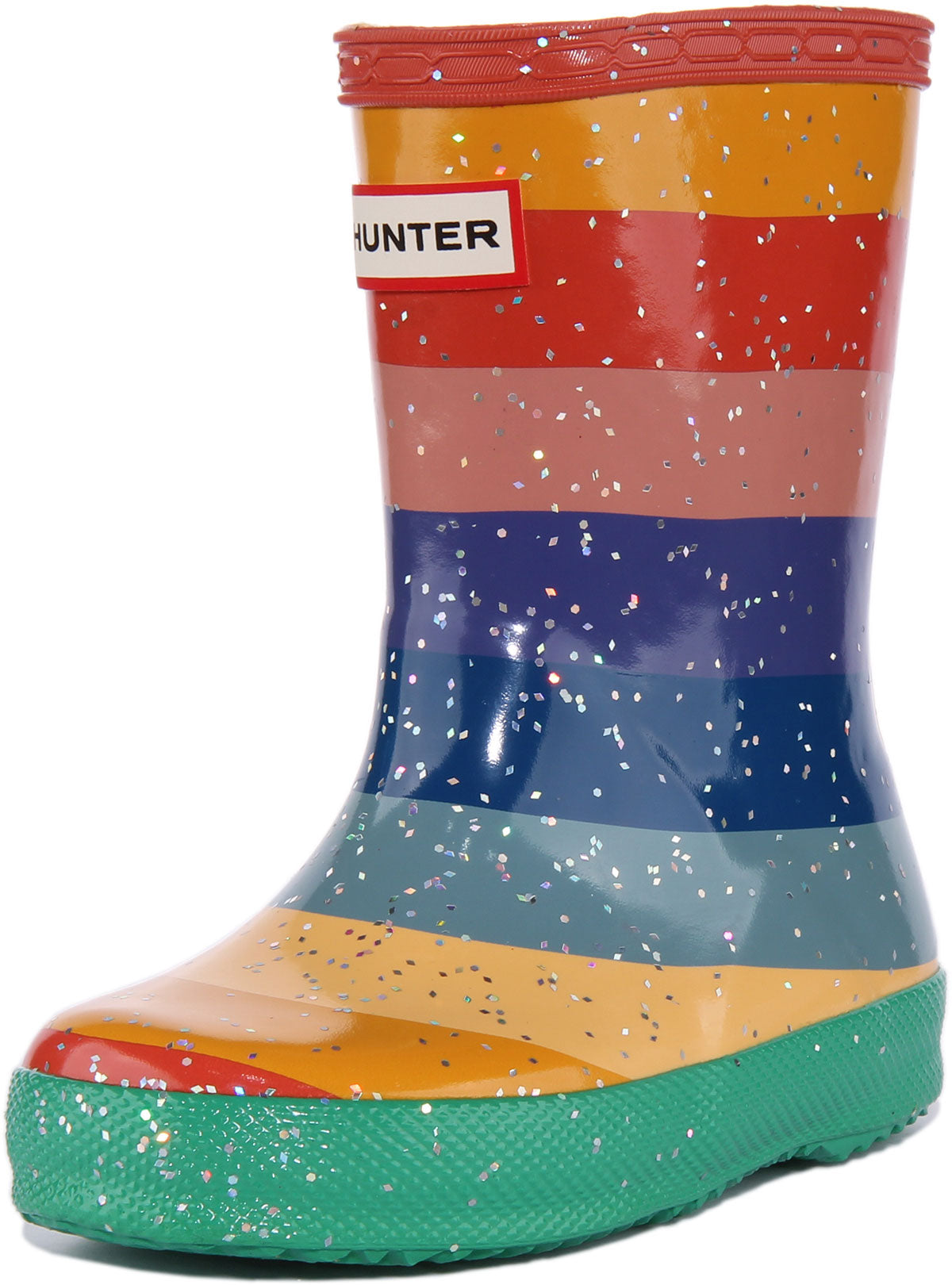 Hunter First Kids Clsc In Multi Colour Glitter For Kids