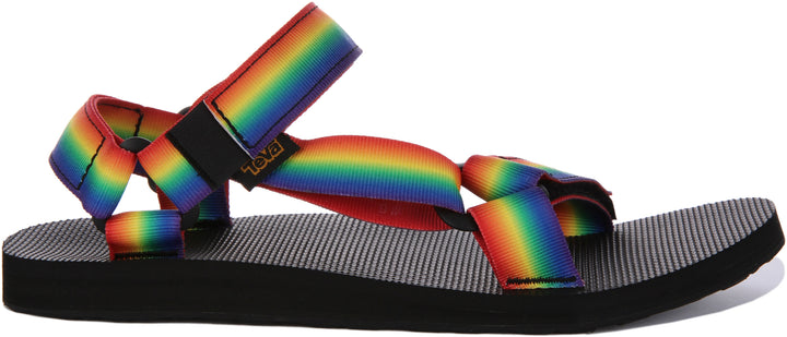 Teva Original Universal Gradiate Pride Sandales à crochets pour hommes en multicolore