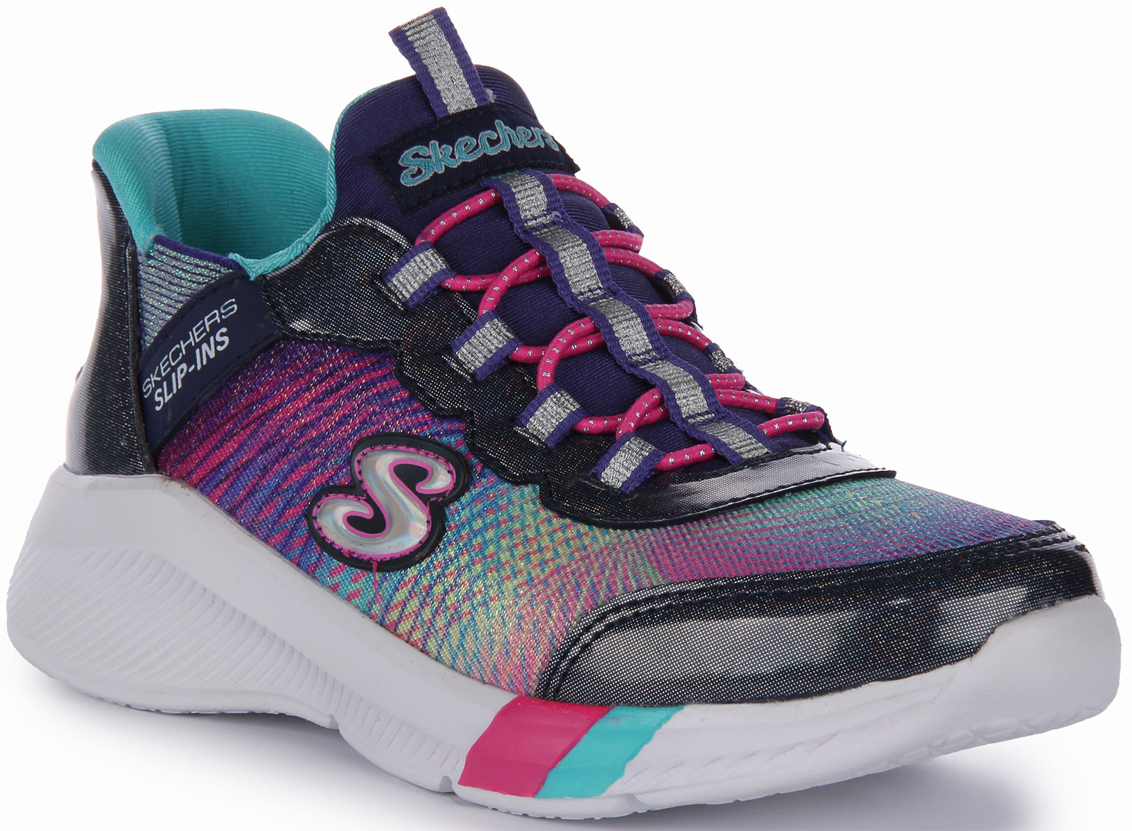 Skechers Dreamy Lites In Multi Colour For Kids Slip In Trainers 4feetshoes