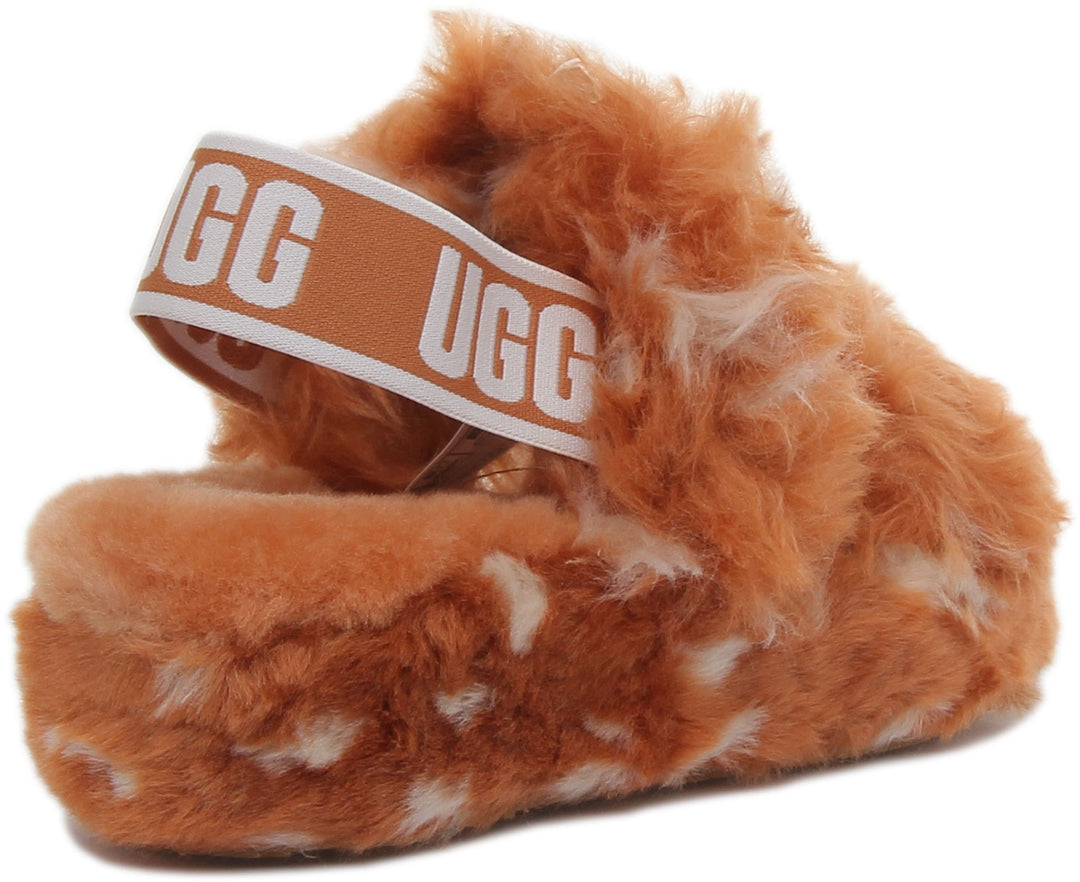 Ugg Australia Oh Yeah Spots Sandals Natural For Women Sheepskin