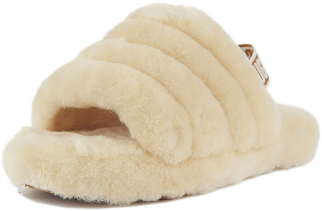 Ugg Australia Fluff Yeah Slippers In Natural For Juniors