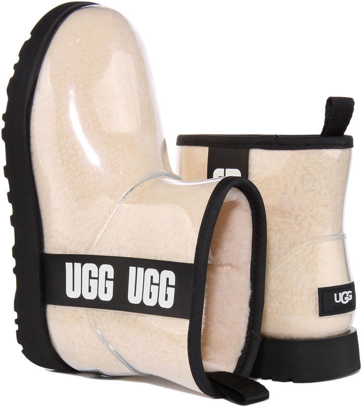 Ugg Classic Clear Bota de tobillo ligera e impermeable para mujer en natural