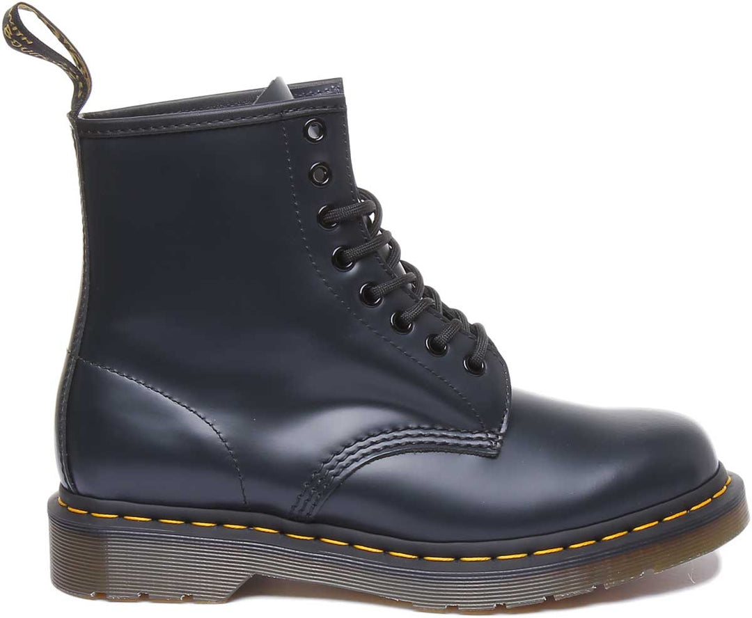 Dr Martens 1460 Smooth Unisex 8 occhielli per allacciare gli stivaletti di pelle in nero