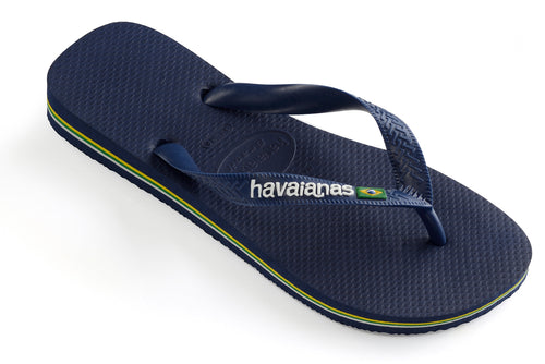 Havaianas Brasil Logo Sandales à tongs pour unisexe en bleu