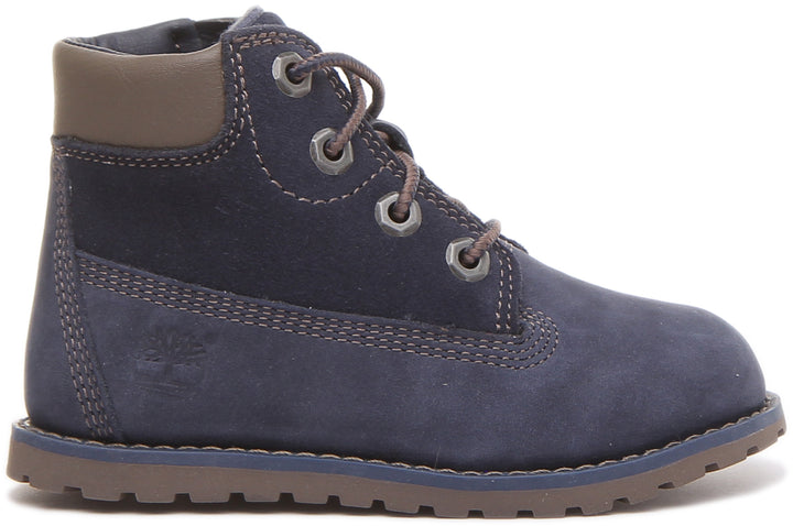 Timberland Pokey Pine 6 Inch Boot In Navy For Toddler
