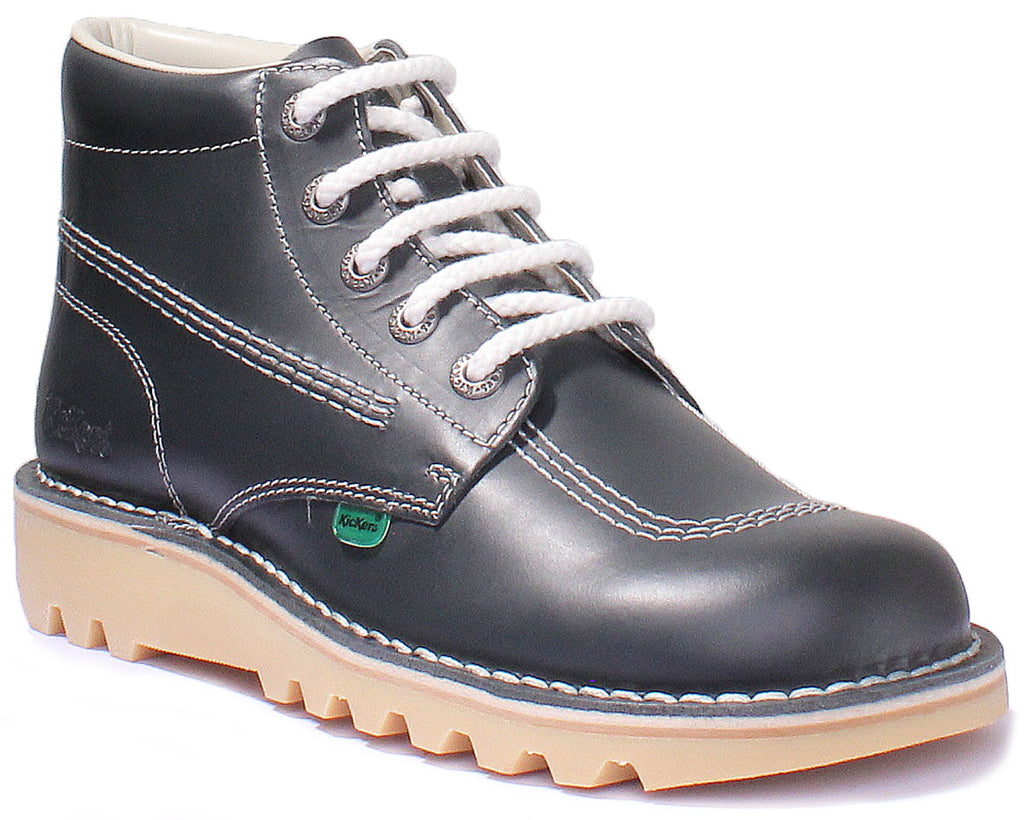 Scarpe Da Ginnastica Uomo Kickers Kick Trecky, Leggere, Con Soletta In Memory Foam, Pelle, Nere - 6