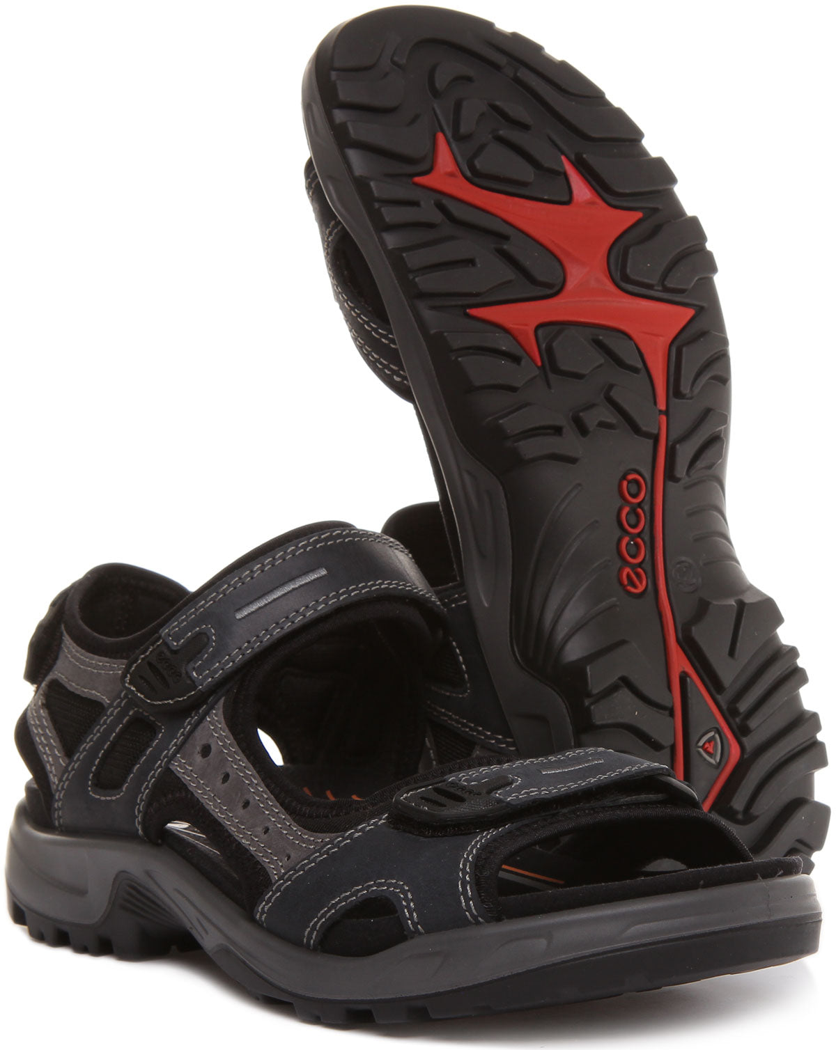 Ecco Offroad Yucatan Sandale l g re en cuir pour hommes en marine