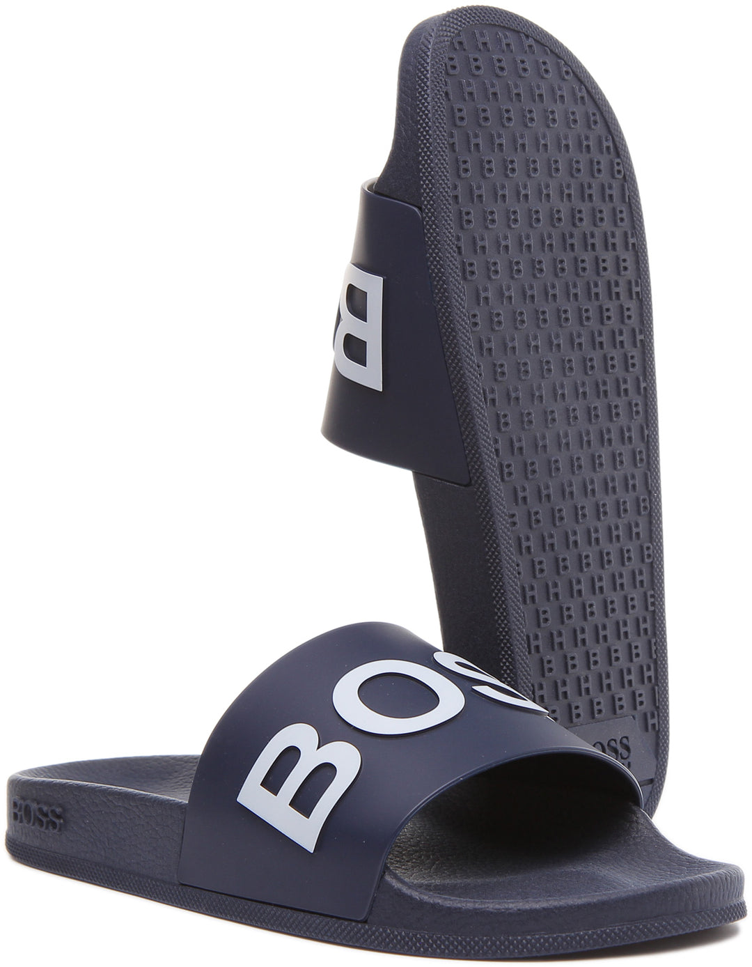 Hugo Boss Bay Herren Schlupf auf Slide Sandalen mit Logo Riemen Mar e