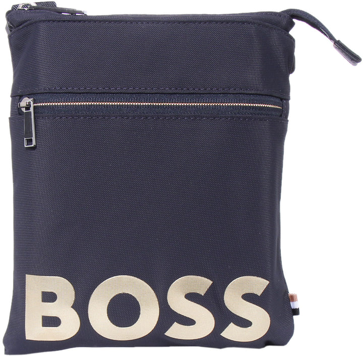 Boss Catch S Zip Bolsa cruzada de nylon reciclado para hombre en marino