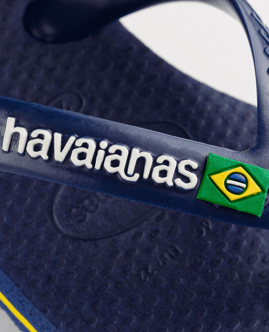 Havaianas Baby Brasil Logo Infradito per bambini con cinturino posteriore in marina