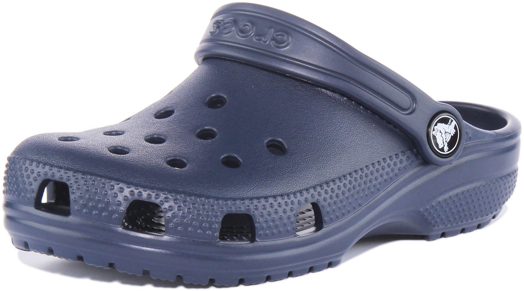 Crocs Classic Kinder Clog Sandale Mit Riemen Hinten In Marine