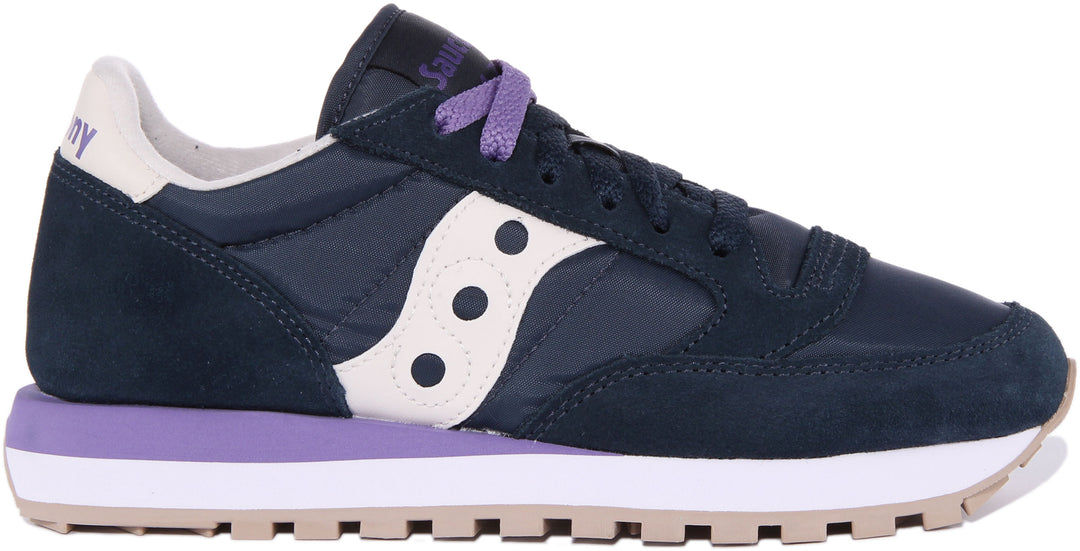 Saucony jazz original vintage women's trainers navy blue Clearance