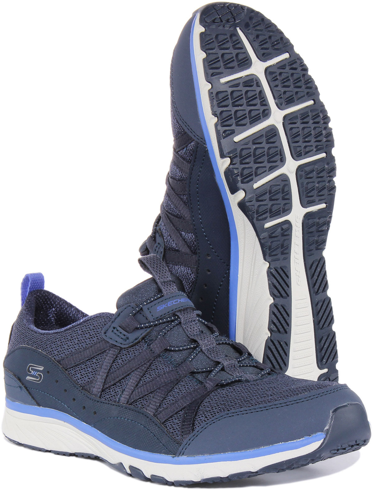 Skechers Gratis Sports Live Golden In Navy For Women Vegan Trainers