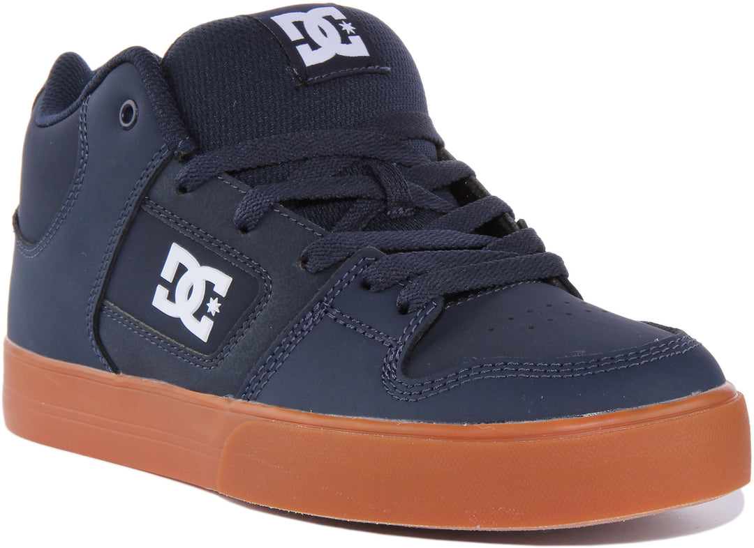 Dc Shoes Pure Mid Shoe In Navy For Men