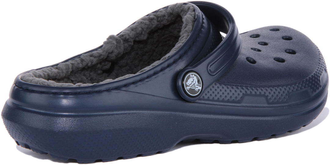 Crocs Classic Lined In Navy For Junior