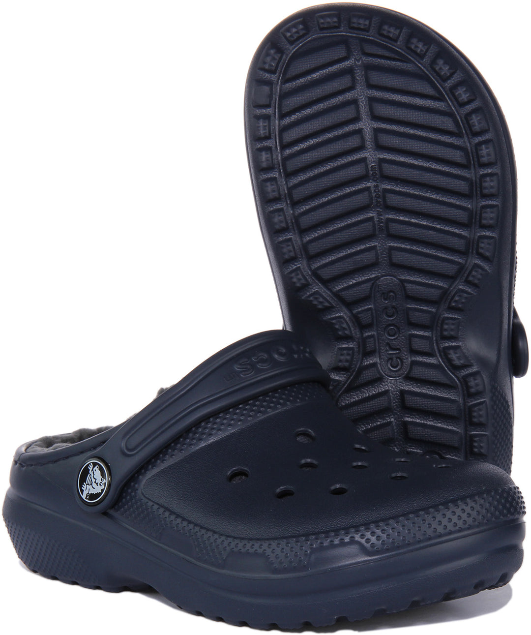 Crocs Classic Lined In Navy For Infants