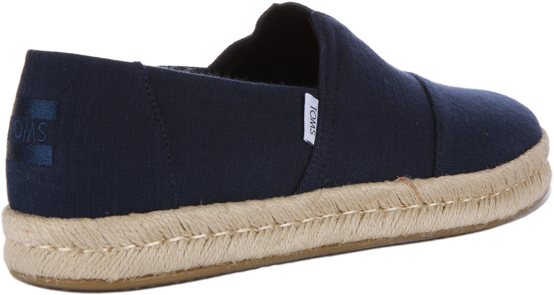 Toms Alpargata Rope In Navy For Men Slip On Espardrilles
