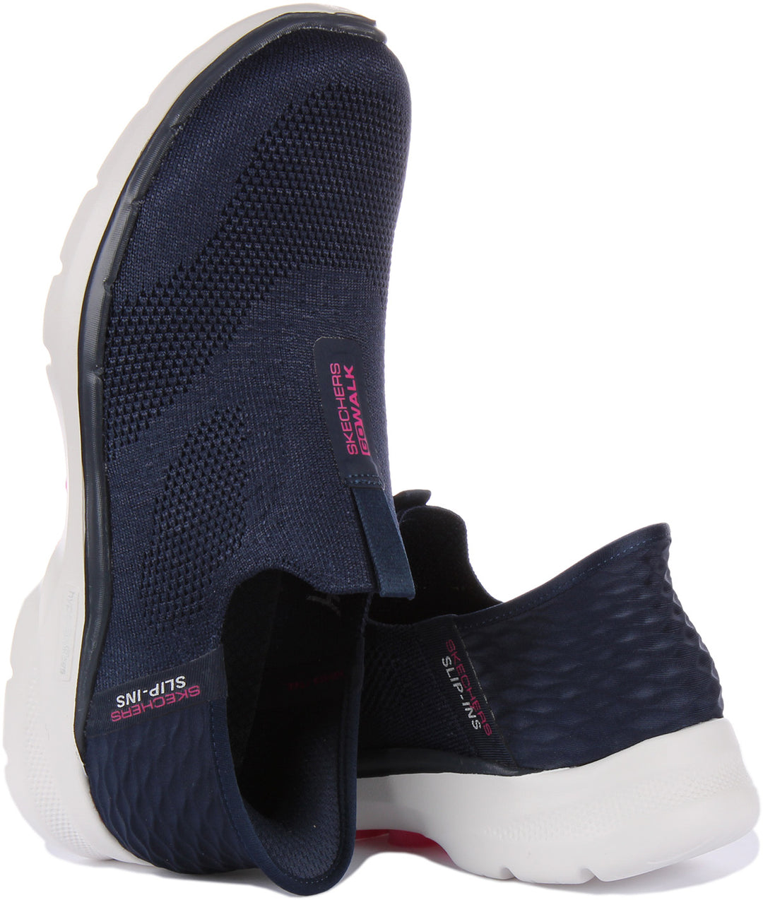 Skechers Go Walk 6Fabulous View Zapatillas deportivas de malla de punto para mujer en marino