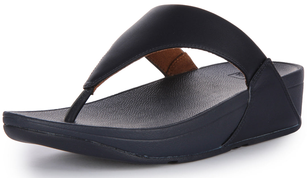 Fitflop Lulu Leather In Navy For Women