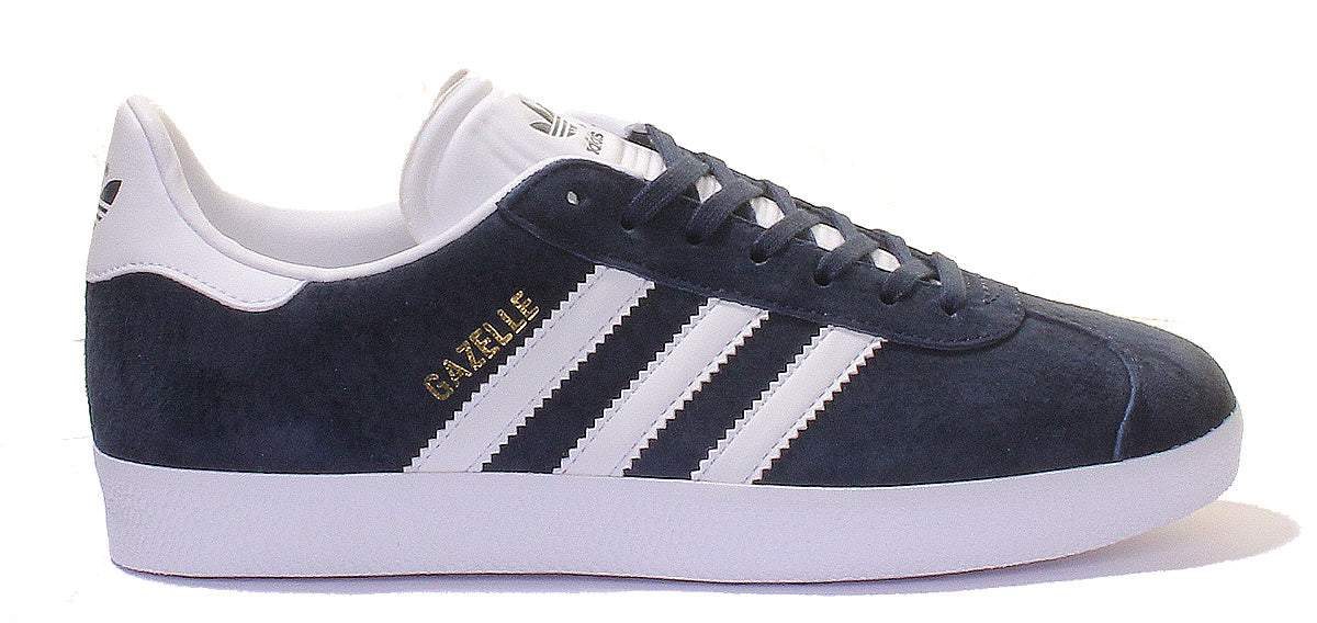 Adidas gazelle hotsell leather trainers white/navy