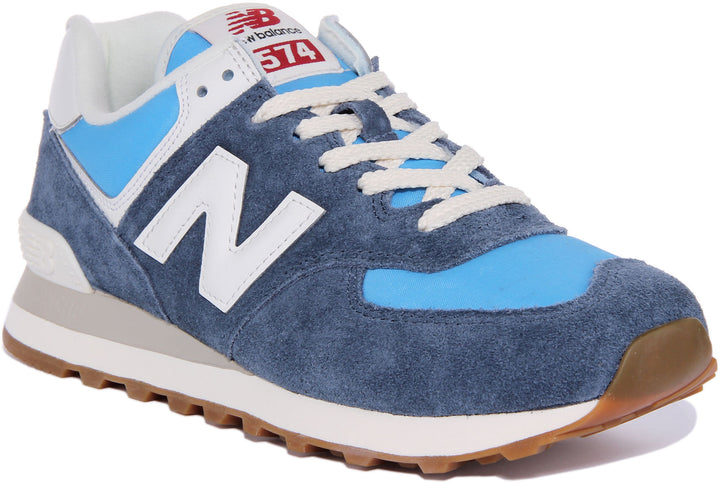 New Balance U574RA2 Zapatillas clásicas de ante con cordones para en marino azul