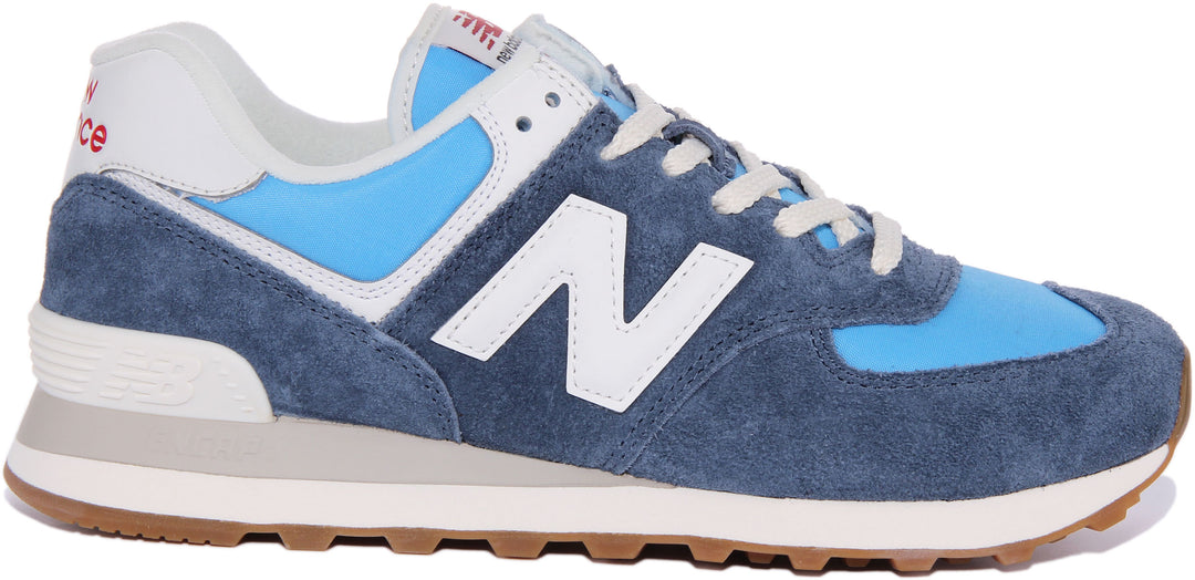 New Balance U574RA2 Zapatillas clásicas de ante con cordones para en marino azul