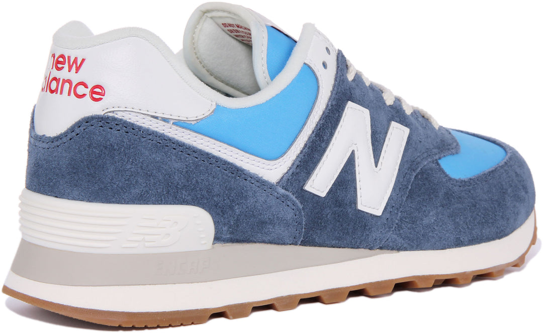 New Balance U574RA2 Zapatillas clásicas de ante con cordones para en marino azul