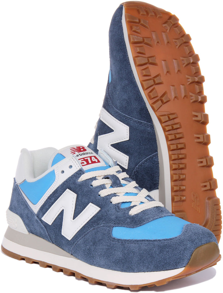 New Balance U574RA2 Zapatillas clásicas de ante con cordones para en marino azul