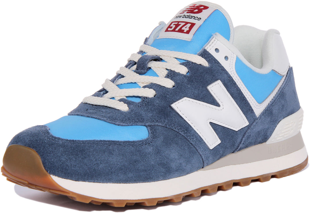 New Balance U574RA2 Zapatillas clásicas de ante con cordones para en marino azul