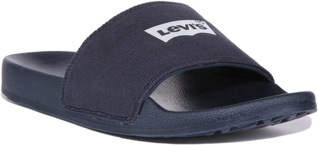 Levi's June Batwing Sandalia deslizante para hombre en marino azul