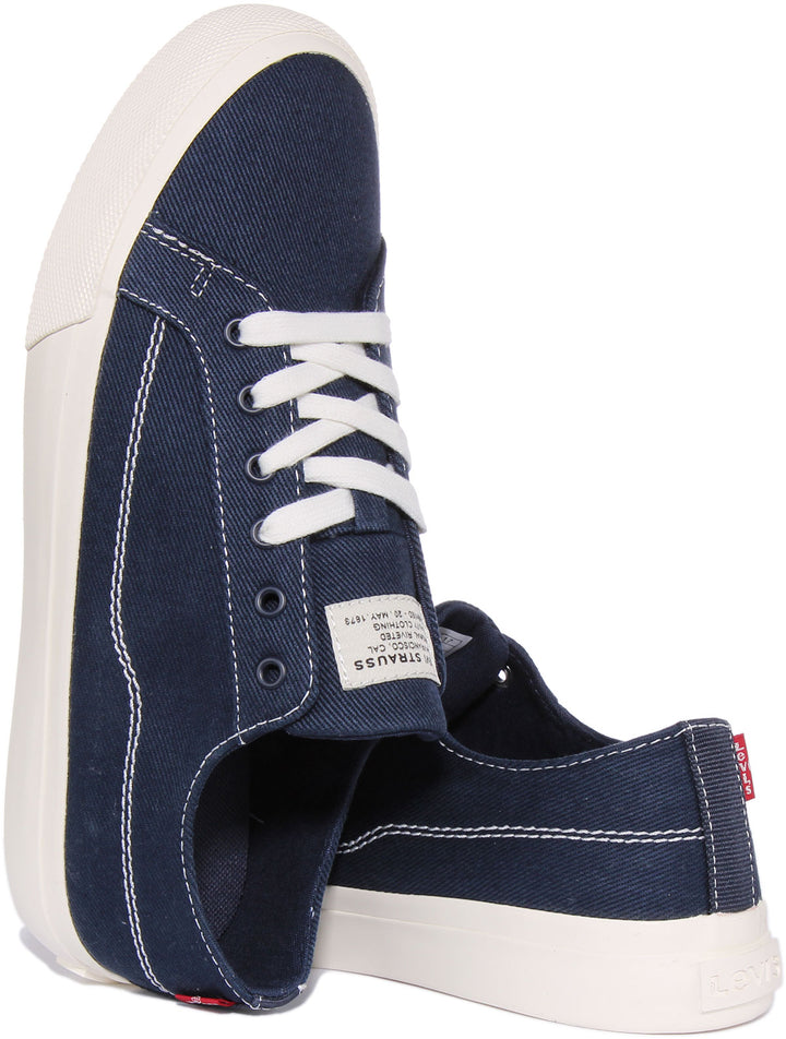 Levi's Decon Lace Zapatillas con cordones de algodón para hombre en marino azul