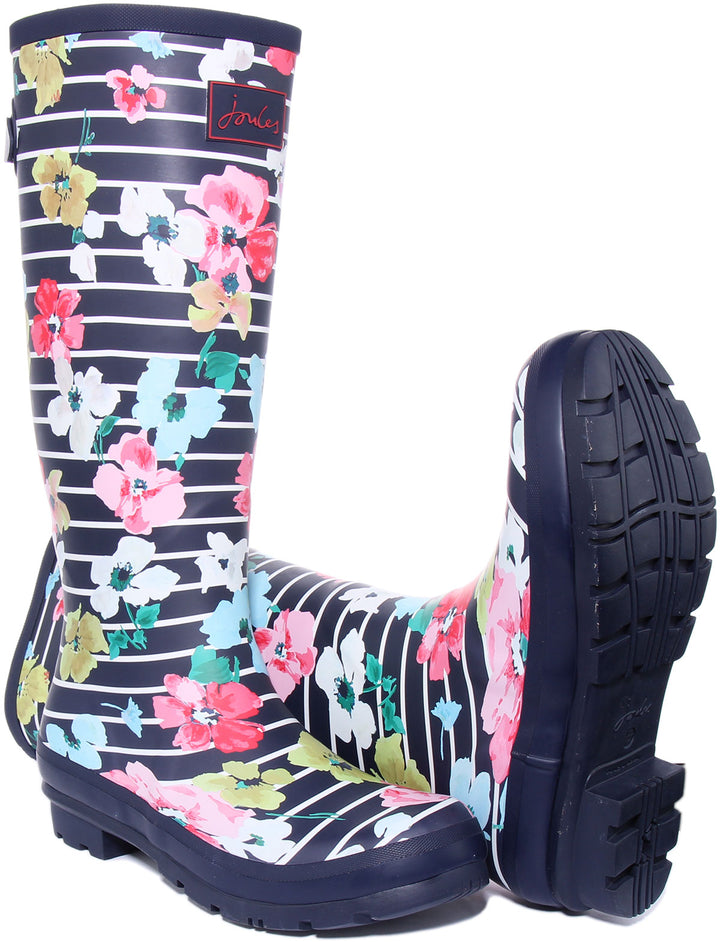 Joules Welly Print In Navy Floral For Women