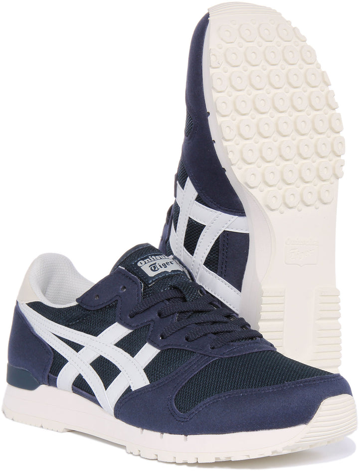 Onitsuka Tiger Alvarado In Navy Grey For Men | Lace Up Mesh Trainers ...