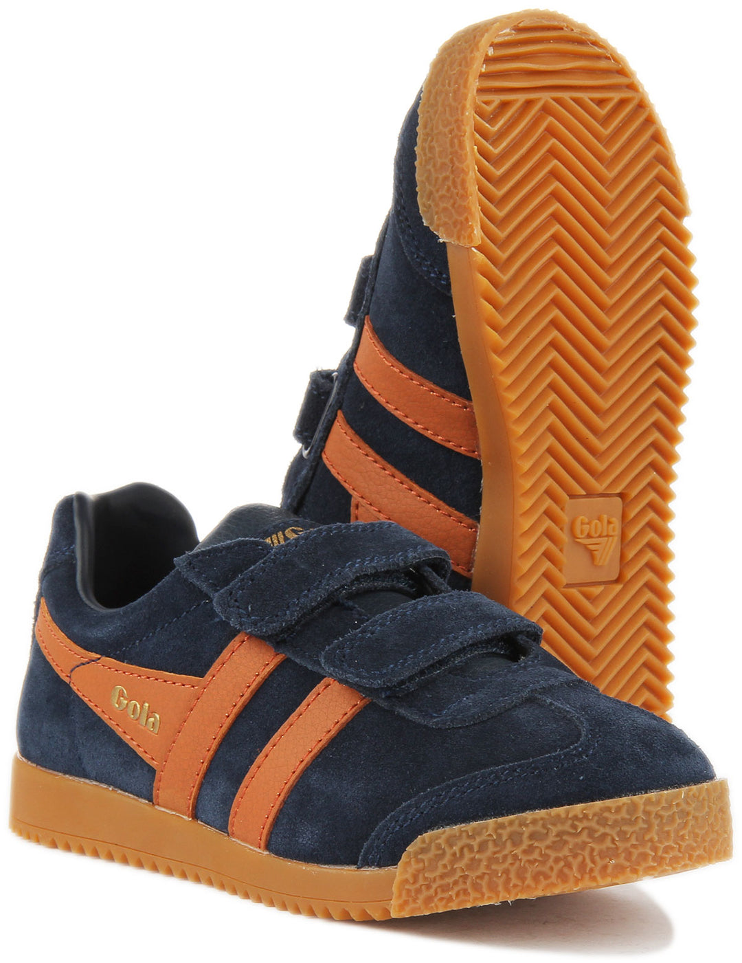 Gola Classics Harrier Strap In Navy Orange For Kids