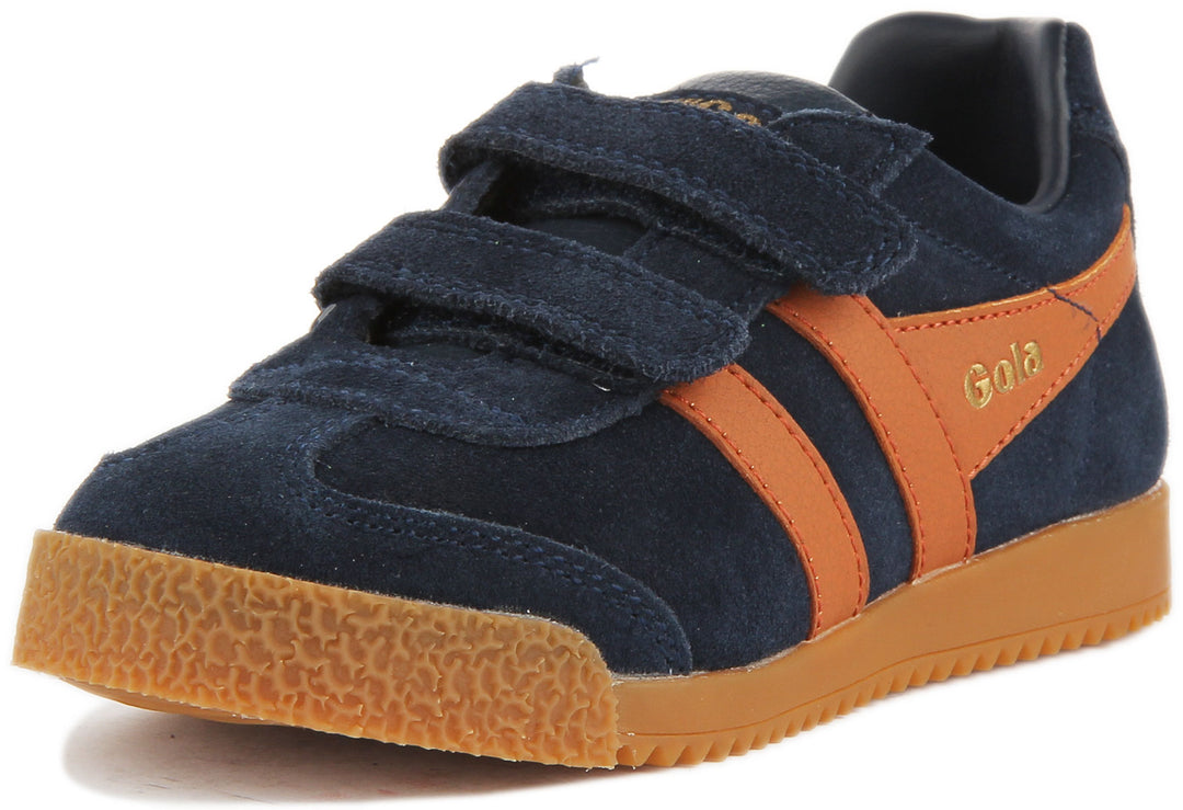 Gola Classics Harrier Strap In Navy Orange For Kids