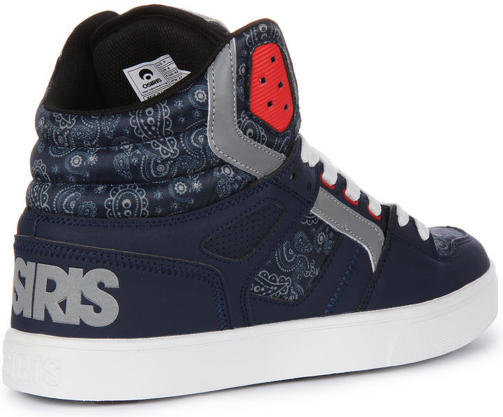 Osiris Clone In Navy Paisly Red For Men