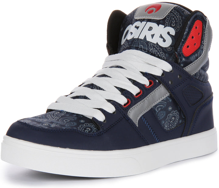 Osiris Clone In Navy Paisly Red For Men