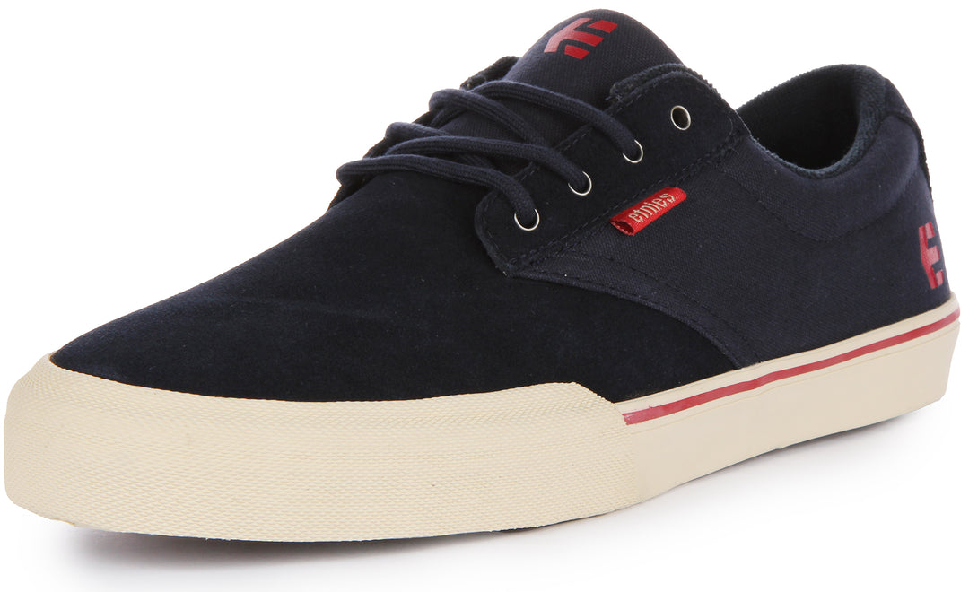 Etnies Jameson Vulc Zapatillas con cordones de ante y lona para hombre en marino rojo