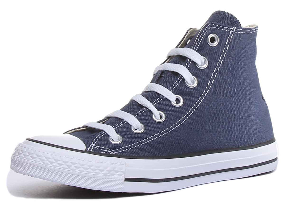 Converse All Star Hi Core Canvas Trainer In Navy White For Unisex