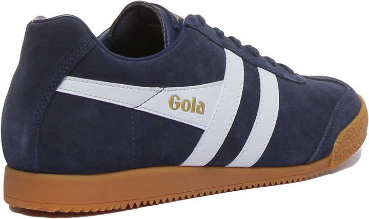 Gola Classics Harrier Zapatillas clásicas con cordones de ante y piel para hombre en marine blanco