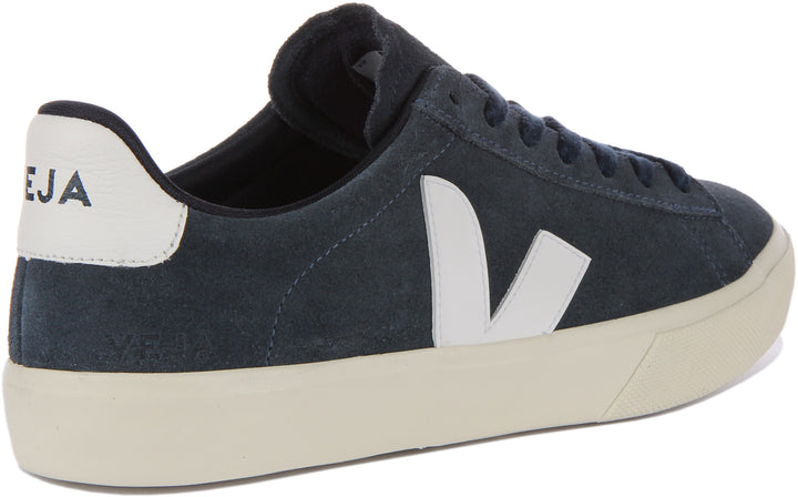 Veja Campo Suede In Navy White For Women