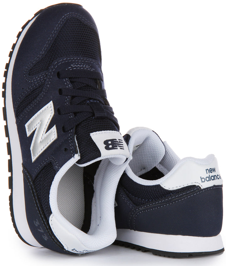 New Balance YC373KN2 K der Klassisch Schnürung Synthetisch Turnschuhe Mar e Weiß