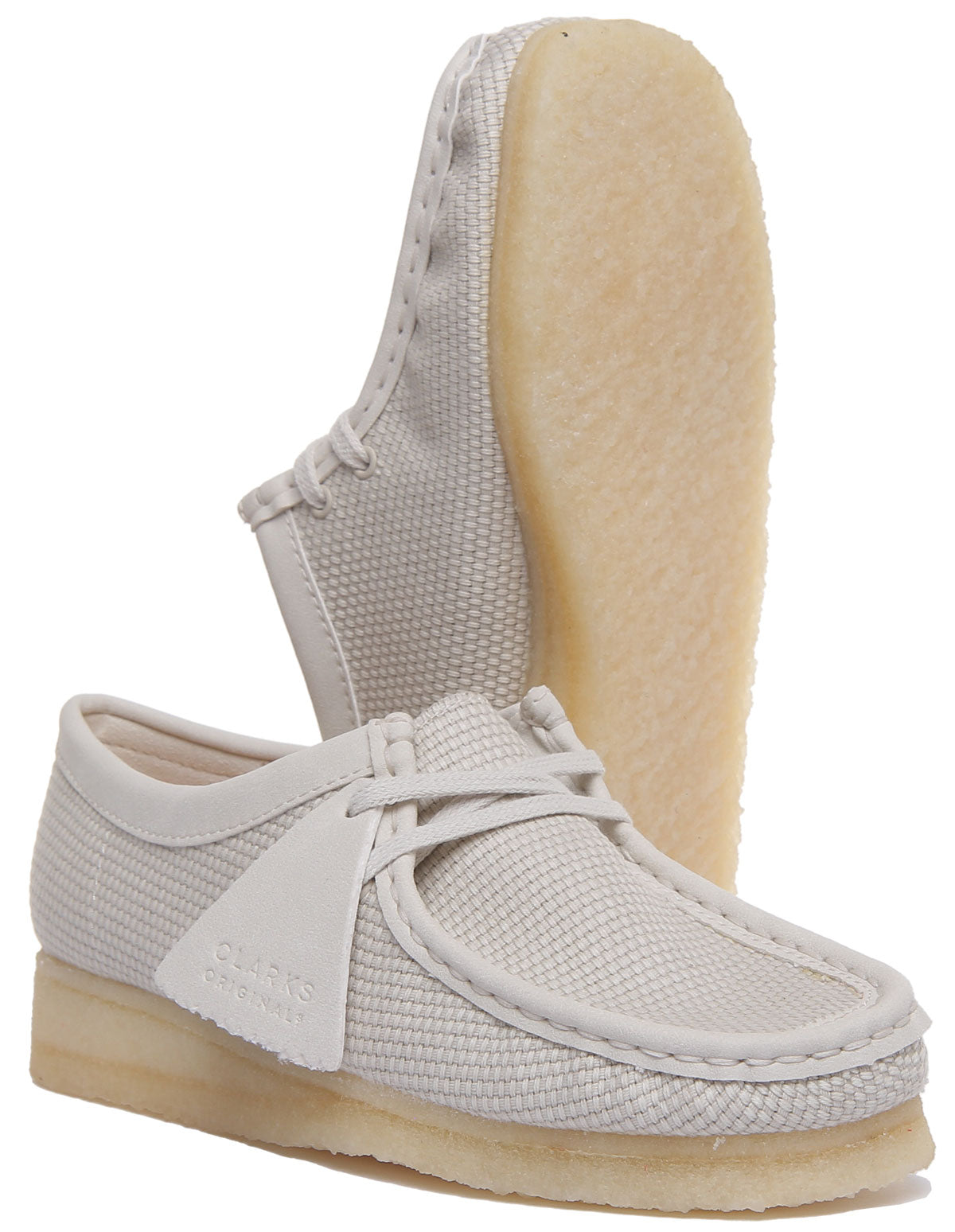 Off white hotsell clarks wallabees